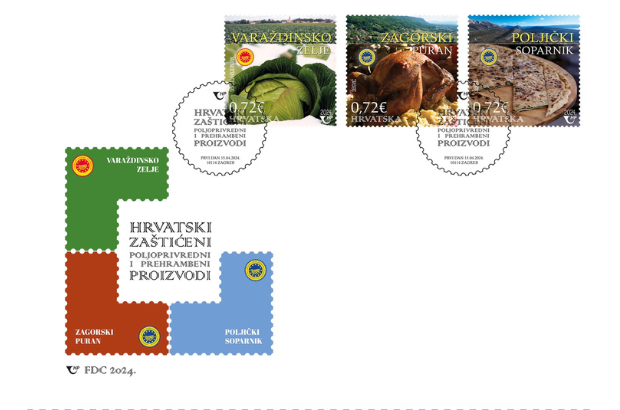 Zaštićeni hrvatski poljoprivredni i prehrambeni proizvodi na poštanskim markama 