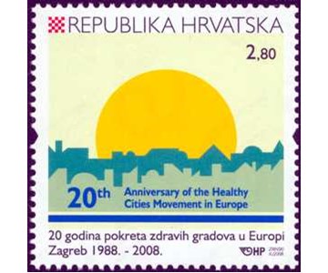 20 GODINA POKRETA ZDRAVIH GRADOVA U EUROPI (komercijalna poštanska marka) 