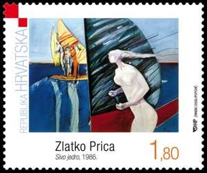 Zlatko Prica, Sivo jedro, 1986., ulje na platnu, privatno vlasništvo