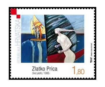 Zlatko Prica, Sivo jedro, 1986., ulje na platnu, privatno vlasništvo