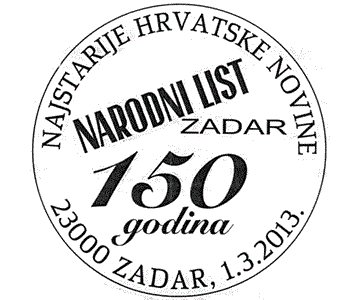 NAJSTARIJE HRVATSKE NOVINE NARODNI LIST ZADAR
