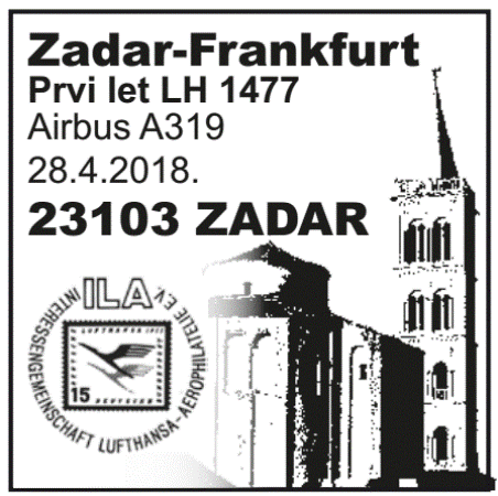 ZADAR-FRANKFURT, prvi let LH 1477