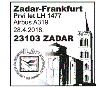 ZADAR-FRANKFURT, prvi let LH 1477
